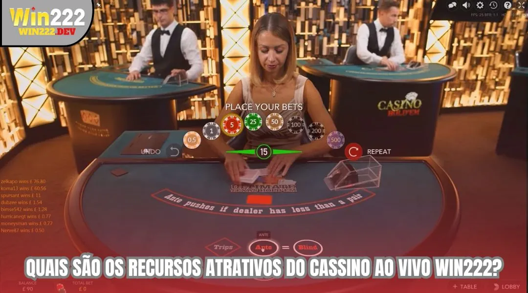 Quais são os recursos atrativos do Cassino ao Vivo WIN222