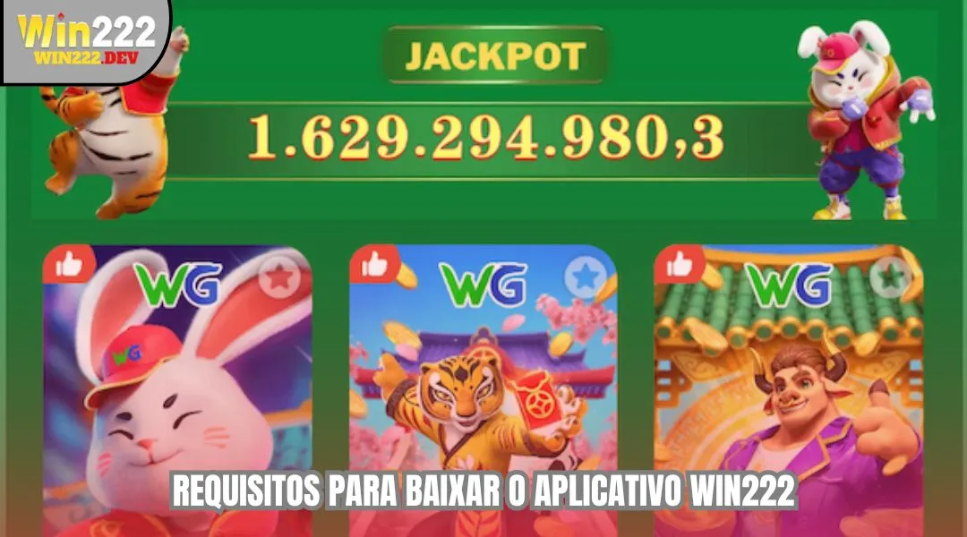 Requisitos para baixar o aplicativo WIN222