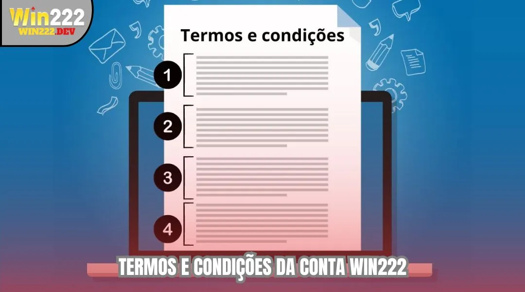 Termos e condições da conta WIN222