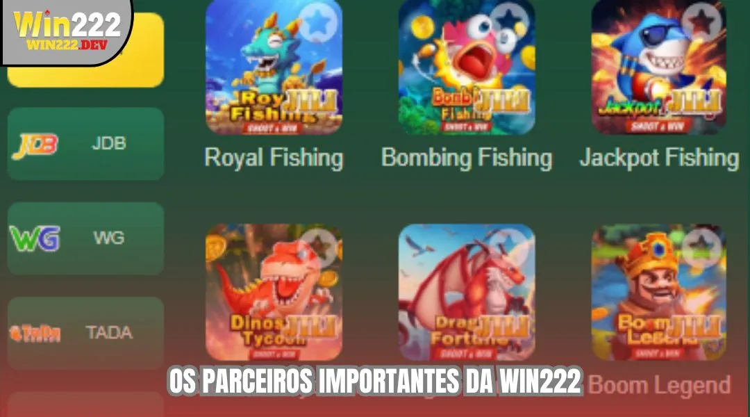 Os parceiros importantes da WIN222